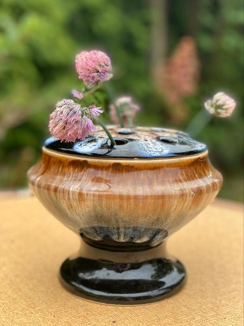 Vintage pique fleur keramiek, Antiek en Kunst, Antiek | Keramiek en Aardewerk, Ophalen of Verzenden