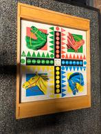 Retro paartjes spel+dambord, Ophalen, Zo goed als nieuw