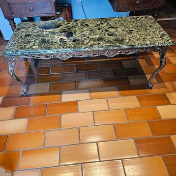 table basse Dessus en marbre., 100 à 150 cm, Moins de 50 cm, Comme neuf, Enlèvement