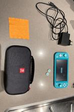 Nintendo switch Lite turquoise + case + oplader, Ophalen of Verzenden, Turquoise, Zo goed als nieuw, Met beschermhoes of tas