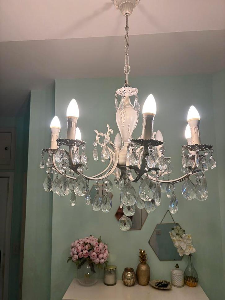 Glans, Huis en Inrichting, Lampen | Kroonluchters, Gebruikt, Glas, Ophalen