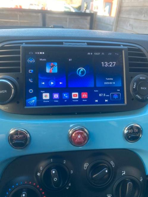 Fiat en Abarth 500 Android CarPlay radio 7”, Auto diversen, Autoradio's, Ophalen