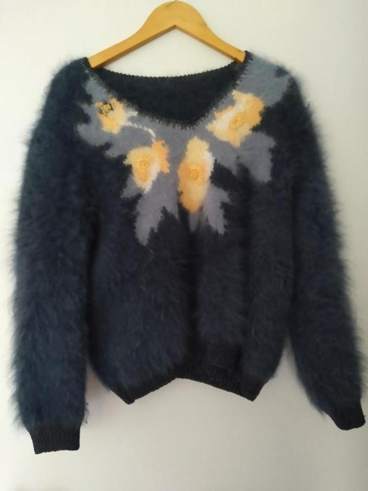 pull fait main - XL - comme neuf, Vêtements | Femmes, Pulls & Gilets, Comme neuf, Taille 46/48 (XL) ou plus grande, Bleu, Enlèvement ou Envoi