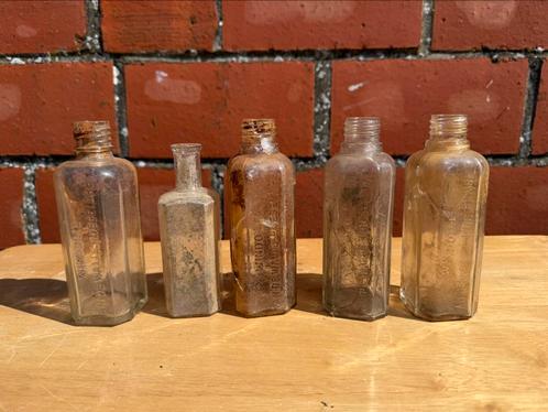 6 flesjes Windolie Van de Walle Roesselare, Verzamelen, Glas en Drinkglazen, Zo goed als nieuw, Ophalen of Verzenden
