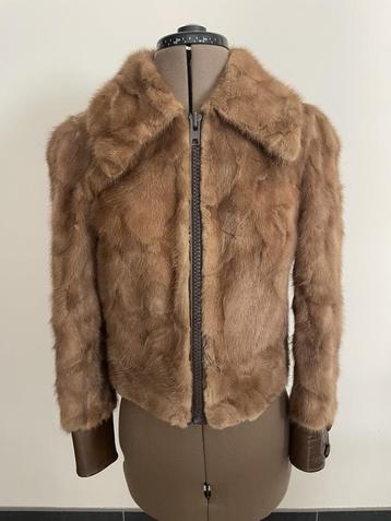 Blouson en vison beige (Jacques Chuderland), taille 38