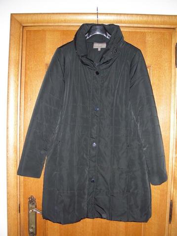 Zwarte winterjas met rits en drukknopen, Sarandi, large, Taille 42/44 (L), Enlèvement ou Envoi, Sarandi, Comme neuf