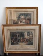 Paar 18e-eeuwse gravures van Charles Benazech, Antiek en Kunst, Ophalen of Verzenden
