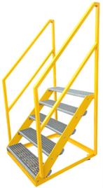 Industriële stalen trappen 2x 105cm hoog. Vrijstaand., Doe-het-zelf en Bouw, Ladders en Trappen, Ophalen, Zo goed als nieuw, Trap
