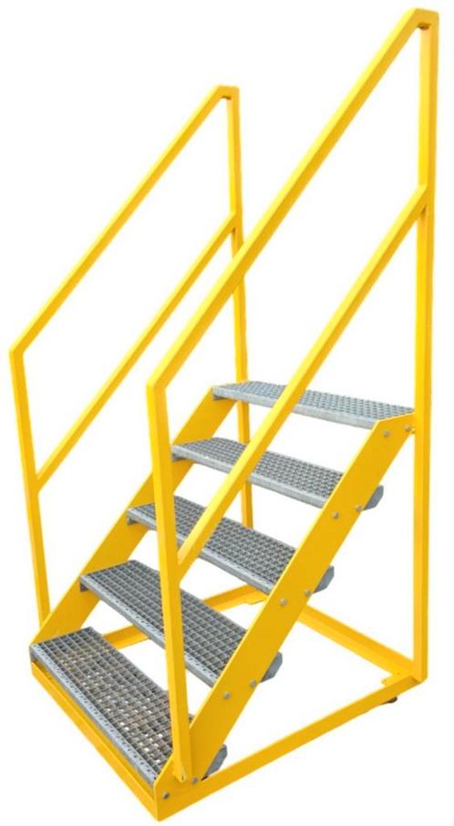 Industriële stalen trappen 2x 105cm hoog. Vrijstaand., Doe-het-zelf en Bouw, Ladders en Trappen, Zo goed als nieuw, Trap, Minder dan 2 meter