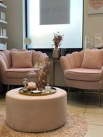 Fauteuil velvet roze, Ophalen, Zo goed als nieuw