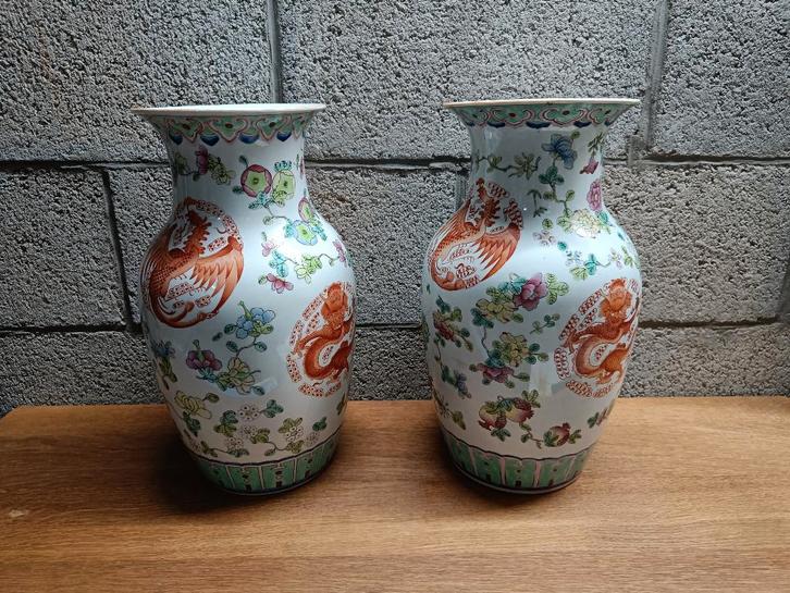 2 sets oude chinese vazen vanaf 40 euro, Antiquités & Art, Antiquités | Vases, Enlèvement