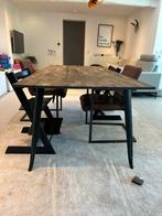 Eettafel hout/zwart metaal, Ophalen
