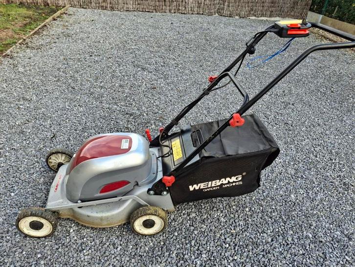 Grasmachine Weibang, Tuin en Terras, Grasmaaiers, Gebruikt, Elektrische grasmaaier, 40 t/m 49 cm, Cirkelmaaier, Opvangzak, Ophalen