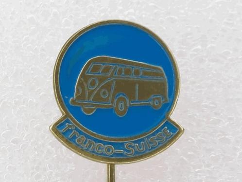 SP1999 Speldje Franco-Suisse VW bus blauw, Verzamelen, Speldjes, Pins en Buttons, Gebruikt, Ophalen of Verzenden
