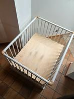 Wit baby park, opvouwbaar, stevig, Ophalen, Gebruikt, Rechthoekig, In hoogte verstelbaar
