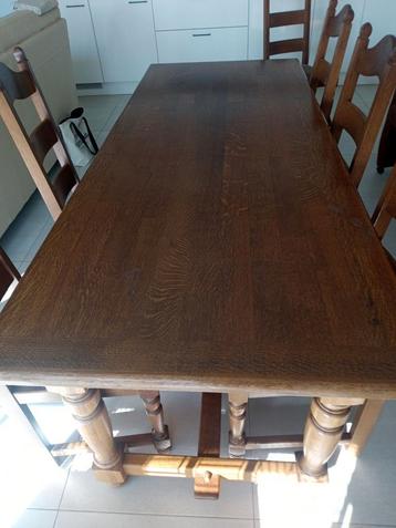 Eettafel met 6 stoelen GRATIS op te halen in Deinze, Enlèvement, Utilisé