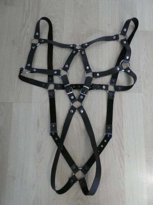 Body Harnas Zware Riemen, Kleding | Dames, Ondergoed en Lingerie, Overige typen, Zwart, Ophalen of Verzenden