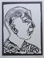 ROLAND TOPOR / KAFKA ONDERWERELD / ZW-W LINOSNEDE / 38x28cm, Ophalen of Verzenden