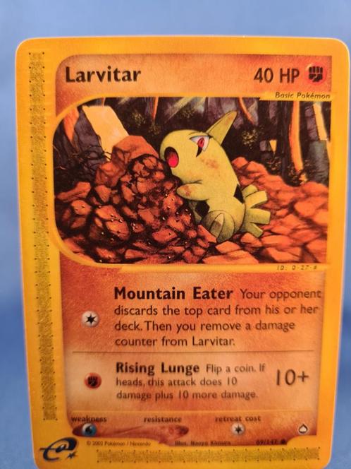 Larvitar 89/147 - Aquapolis, Hobby en Vrije tijd, Verzamelkaartspellen | Pokémon, Gebruikt, Verzenden