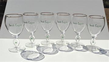 6 Vintage Irish Coffee-glazen jaren ’70 beschikbaar voor biedingen