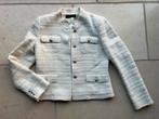 Ecru kort dames tweed jasje "Zara", maat: 42, Maat 42/44 (L), Zo goed als nieuw, Jasje, Wit