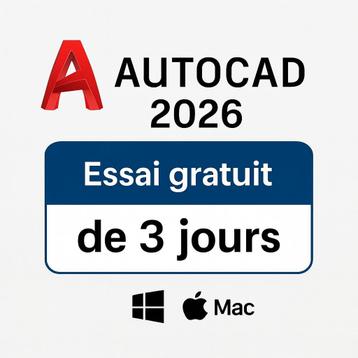 Autodesk Autocad 2026 Gratuit 3 Jours Essai beschikbaar voor biedingen