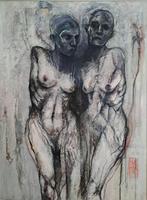 AL14_Vrouwen 114 x 94, Antiek en Kunst, Ophalen