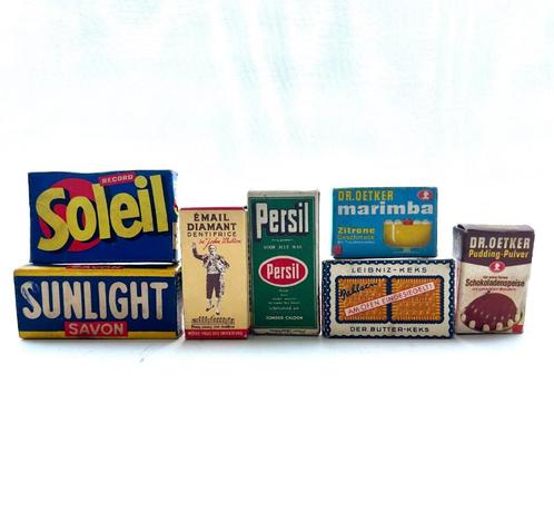 vintage mini merk verpakkingen Persil Sunlight Oetker, Verzamelen, Merken en Reclamevoorwerpen, Ophalen of Verzenden