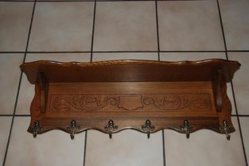 Oude wandkapstok of archelle in medium eikenhout zeer goed! beschikbaar voor biedingen