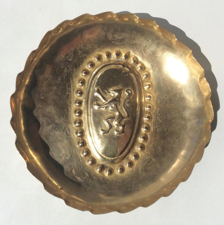 koperen schaaltje met  Vlaamse leeuw, Verzamelen, Militaria | Algemeen, Overige soorten, Kunstobject, Ophalen of Verzenden