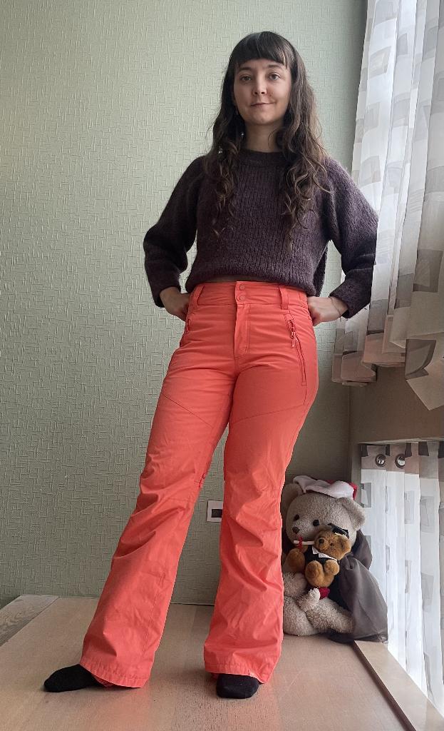 Skibroek Dames, Kleding | Dames, Sportkleding, Zo goed als nieuw, Overige typen, Maat 36 (S), Oranje, Ophalen