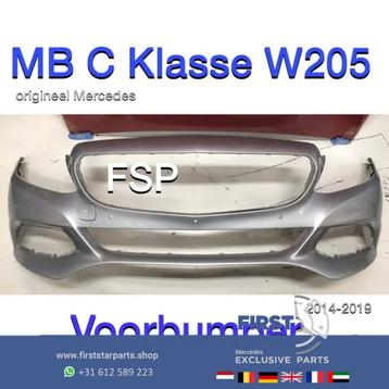 W205 voorbumper grijs C Klasse 2014-2019 zilvergrijs kaal beschikbaar voor biedingen