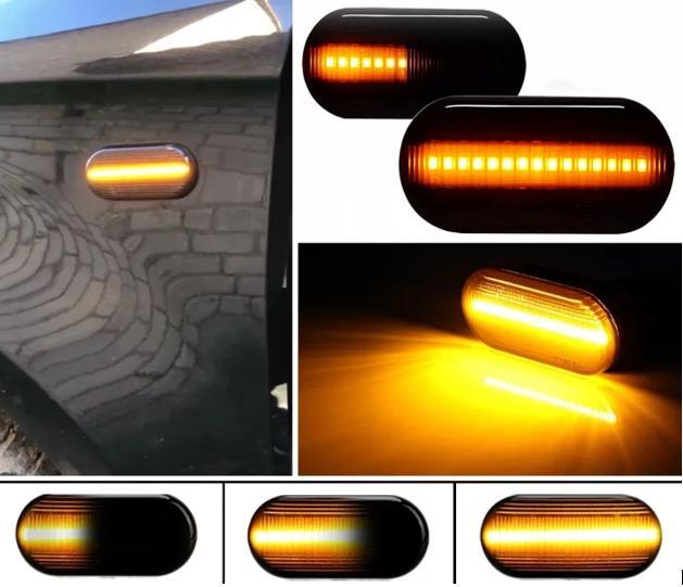 Knipperlicht LED BLACK Voor VW Golf, Passat, Polo, Skoda,, Auto diversen, Auto-accessoires