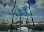 Aimé Van Belleghem (1922-1996): Landschap (O/D, 53 x 43 cm), Antiquités & Art, Art | Peinture | Classique, Enlèvement ou Envoi
