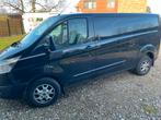 ford transit custom 2013, Auto's, Voorwielaandrijving, Zwart, Zwart, Leder
