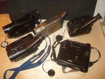 SONY - PANASONIC - SHARP - SANYO Lot de 5 Caméscopes Vintage beschikbaar voor biedingen