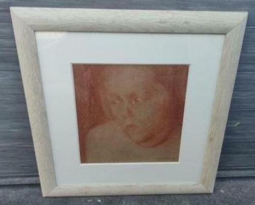 dessin sanguine signe frans depooter 1922, Antiek en Kunst, Kunst | Tekeningen en Fotografie, Ophalen of Verzenden