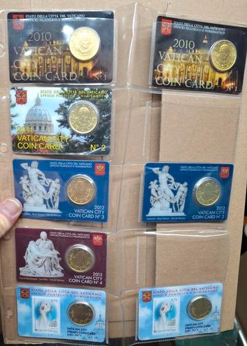 Coincards Vatikaan 2010 tot 2013 beschikbaar voor biedingen