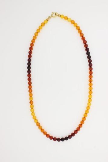 Amber halsketting van oud amber in olijfvorm beschikbaar voor biedingen