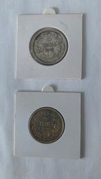 2x 2 francs Leopold 2 1909 argent 835, Timbres & Monnaies, Argent, Argent