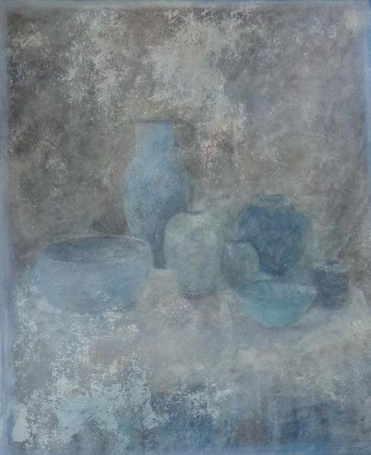 PIET BEKAERT / STILLEVEN VAZEN / OLIEVERF / 121x101cm KADER, Antiek en Kunst, Kunst | Schilderijen | Modern, Ophalen