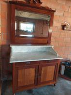 Commode met marmer blad en spiegel., Huis en Inrichting, Ophalen of Verzenden, Gebruikt