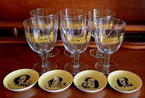 Vintage "Trappistes Rochefort" set: 4 Arzberg schalen + 6 an, Verzamelen, Biermerken, Zo goed als nieuw, Ophalen of Verzenden