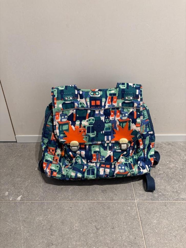 KIPLING BOEKENTAS/SCHOOLTAS ROBOT CAMO BLUE, Handtassen en Accessoires, Tassen | Schooltassen, Zo goed als nieuw, Aktetas of Boekentas