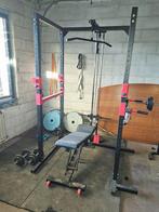 Squat rack met pulley, Sport en Fitness, Fitnessapparatuur, Ophalen, Gebruikt, Metaal, Krachtstation