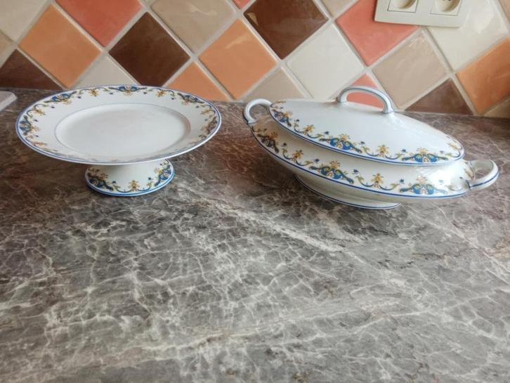 Légumier & compotier anciens Mavaleix & Granger porcelaine L, Antiek en Kunst, Antiek | Porselein, Ophalen of Verzenden