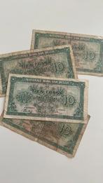 4 billets de 10 francs belges
