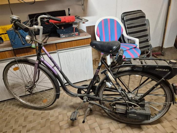 Hercules bromfiets / gemotoriseerde fiets (vintage), Vélos & Vélomoteurs, Vélos | Ancêtres & Oldtimers, Enlèvement