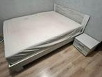 Bed met matras, 160 cm, Grijs, Queen Bed, 210 cm