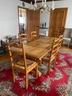 Eiken tafel met 6 stoelen, Antiek en Kunst, Ophalen